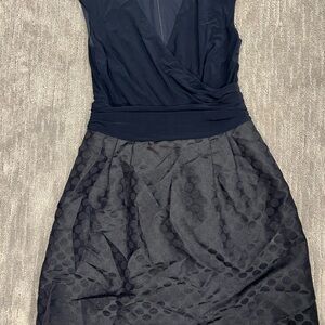 Elegant Dark Blue Sleeveless Dress